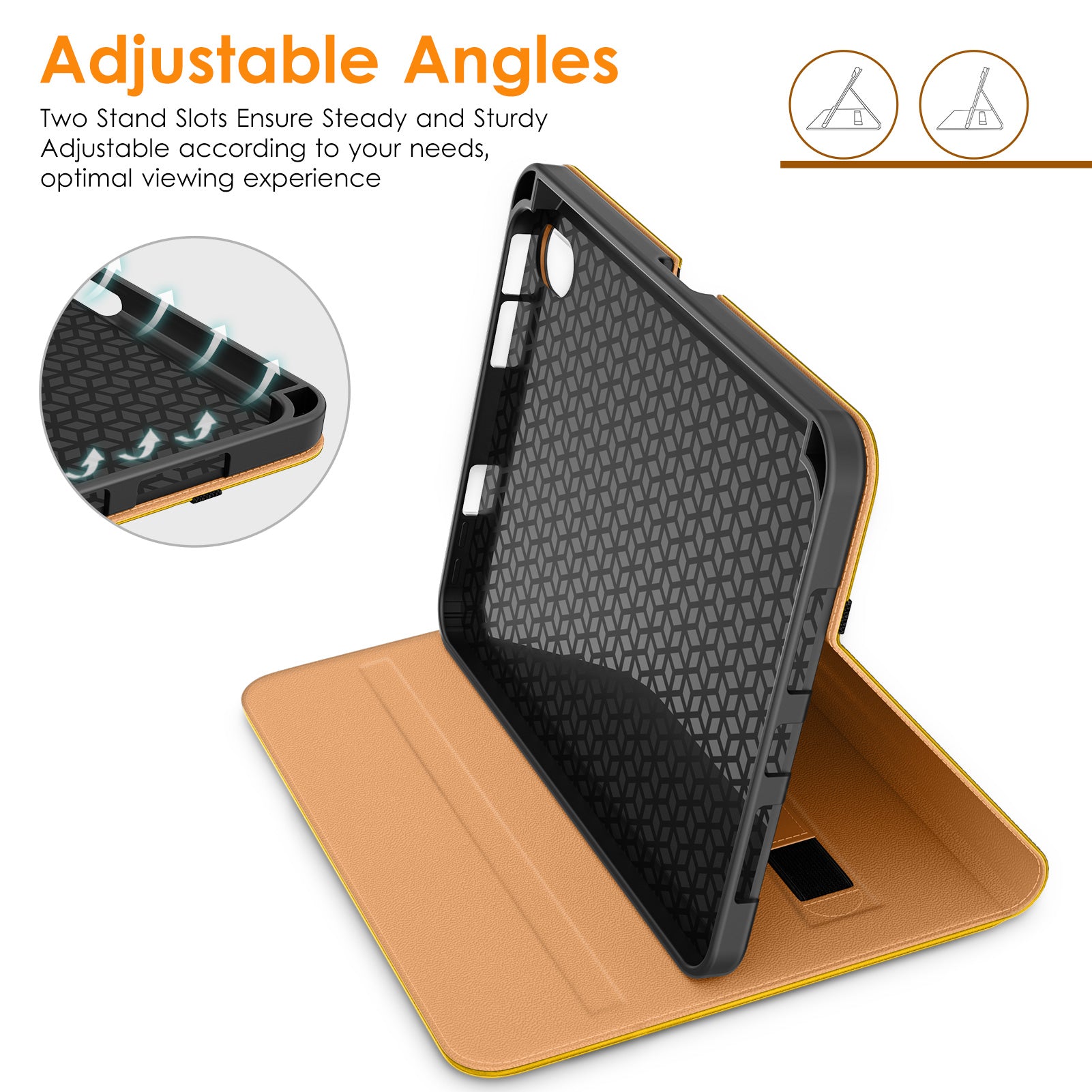 DTTO New iPad Mini 6th Generation Case 8.3 Inch 2021, Premium Leather Business Folio Stand Cover with Built-in Apple Pencil Holder-Auto Wake/Sleep and Multiple Viewing Angles-Black