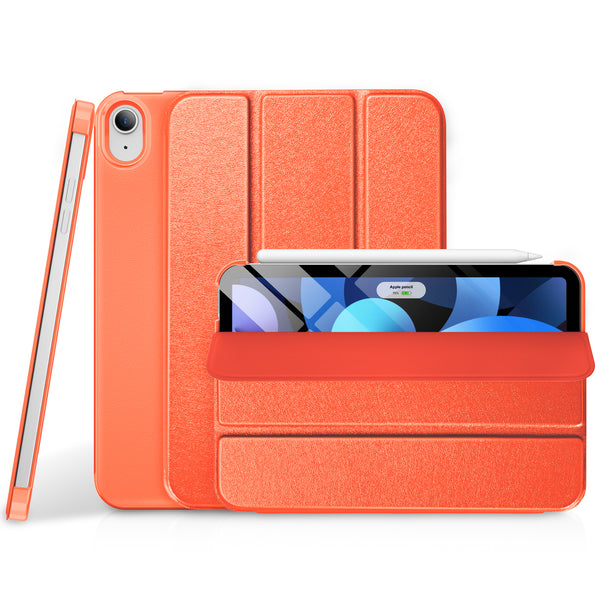 DTTO iPad Air Case 5th / 4th Generation 10.9 Inch, Hard Back, Sparkled and Sheen Front Cover for iPad Air 10.9" 5th / 4th Gen 2022 2020, Support 2nd Gen Pencil, Auto Sleep/Wake - Snow Blue