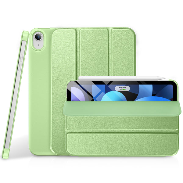 DTTO iPad Air Case 5th / 4th Generation 10.9 Inch, Hard Back, Sparkled and Sheen Front Cover for iPad Air 10.9" 5th / 4th Gen 2022 2020, Support 2nd Gen Pencil, Auto Sleep/Wake - Snow Blue