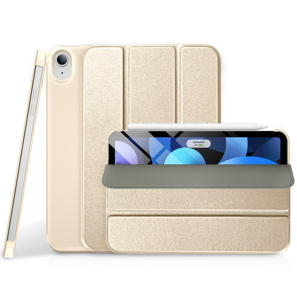 DTTO iPad Air Case 5th / 4th Generation 10.9 Inch, Hard Back, Sparkled and Sheen Front Cover for iPad Air 10.9" 5th / 4th Gen 2022 2020, Support 2nd Gen Pencil, Auto Sleep/Wake - Snow Blue