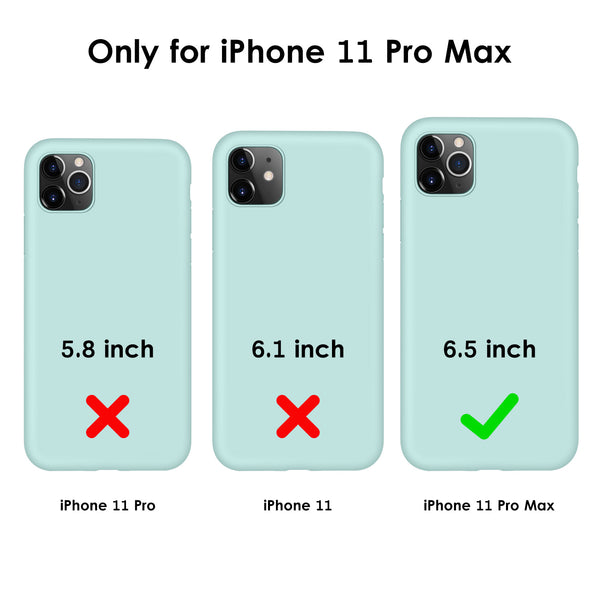DTTO Compatible with iPhone 11 Pro Max Case, [Romance Series] Silicone Cover [Enhanced Camera and Screen Protection] with Honeycomb Grid Cushion for iPhone 11 Pro Max 2019 6.5", Mint Green