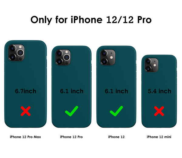 DTTO Compatible with iPhone 12/12 Pro Case,Shockproof Silicone [Romance Series] Cover [Enhanced Camera and Screen Protection] with Honeycomb Grid Cushion for iPhone 12 6.1” 2020,Midnight Green