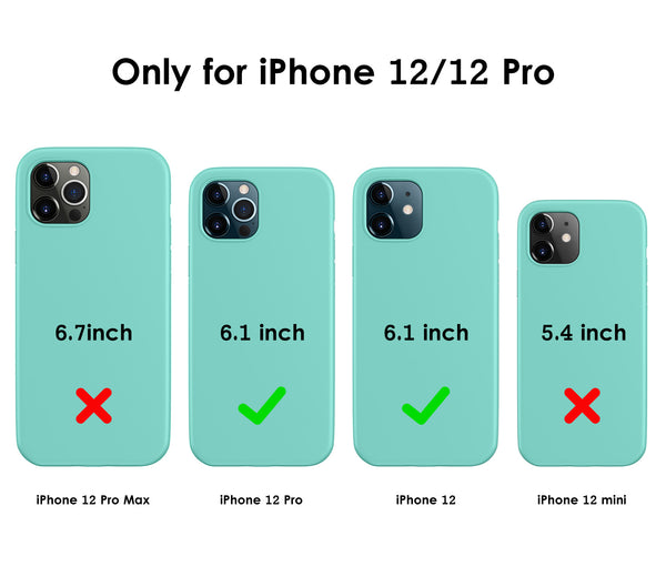 DTTO Compatible with iPhone 12/12 Pro Case,Shockproof Silicone [Romance Series] Cover [Enhanced Camera and Screen Protection] with Honeycomb Grid Cushion for iPhone 12 6.1” 2020,Midnight Green