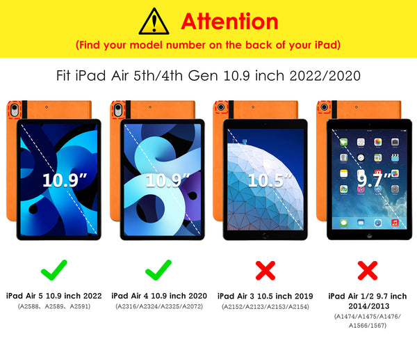 DTTO iPad Air 5th Generation Case (2022) / iPad Air 4th Generation Case (2020) 10.9 Inch, Premium Leather Business Folio Stand Cover with Pencil Holder [2nd Pencil Charging] for iPad Air 5/4, Brown