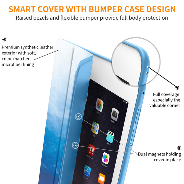 DTTO Case for iPad Mini 4,(Not Compatible with Mini 5th Generation 2019) Ultra Slim Lightweight Smart Case Trifold Stand with Flexible Soft TPU Back Cover for iPad mini4[Auto Sleep/Wake],Navy Blue