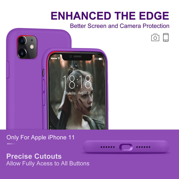 DTTO Compatible with iPhone 11 Case, [Romance Series] Full Covered Silicone Cover [Enhanced Camera and Screen Protection] with Honeycomb Grid Pattern Cushion for iPhone 11 6.1” 2019, Mint Green