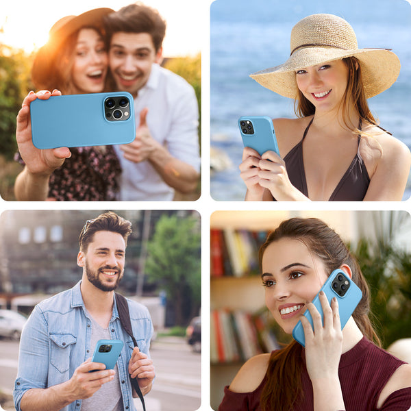 DTTO Compatible with iPhone 14 Pro Max Case, Ultra Slim Soft Premium Liquid Silicone [Military Grade Drop Protection] Full-Body Protective Bumper Phone Case for iPhone 14 Pro Max 6.7"(2022)- Orange