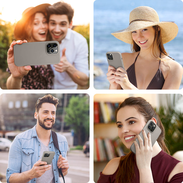 DTTO Compatible with iPhone 14 Pro Max Case, Ultra Slim Soft Premium Liquid Silicone [Military Grade Drop Protection] Full-Body Protective Bumper Phone Case for iPhone 14 Pro Max 6.7"(2022)- Orange