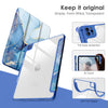 DTTOCASE for iPad Air Case 5th / 4th Generation 10.9 Inch (2022/2020),iPad Pro 11 Inch Case with Transparent Shockproof Back Cover[Built-in Pencil Holder,Auto Sleep/Wake,Camera Protection]-Blue Purple