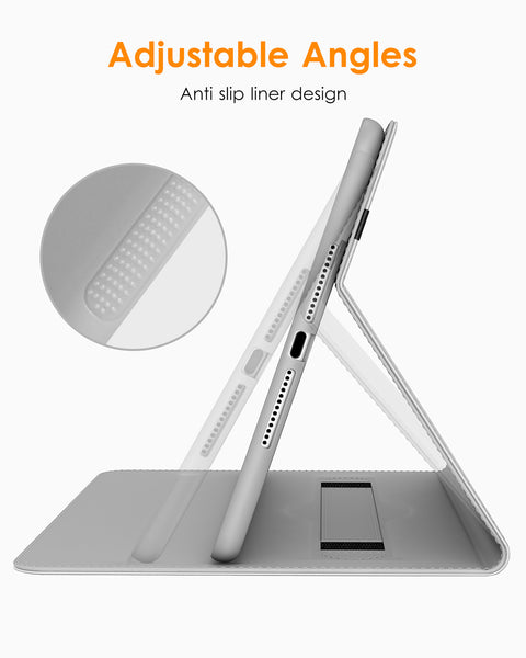 DTTO for iPad 9.7 Inch 5th/6th Generation 2018/2017 Case with Apple Pencil Holder, Premium Leather Folio Stand Cover Case for Apple iPad 9.7 inch, Also Fit iPad Pro 9.7/Air 2/Air - Black