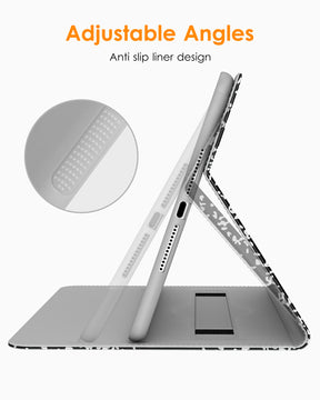 DTTO for iPad 9.7 Inch 5th/6th Generation 2018/2017 Case with Apple Pencil Holder, Premium Leather Folio Stand Cover Case for Apple iPad 9.7 inch, Also Fit iPad Pro 9.7/Air 2/Air - Black