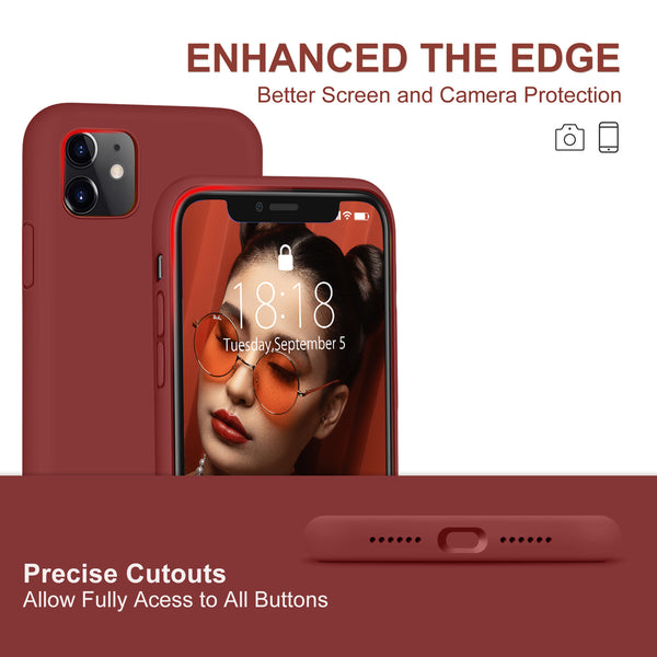 DTTO Compatible with iPhone 11 Case, [Romance Series] Full Covered Silicone Cover [Enhanced Camera and Screen Protection] with Honeycomb Grid Pattern Cushion for iPhone 11 6.1” 2019, Mint Green