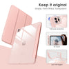 DTTOCASE for iPad Air Case 5th / 4th Generation 10.9 Inch (2022/2020),iPad Pro 11 Inch Case with Transparent Shockproof Back Cover[Built-in Pencil Holder,Auto Sleep/Wake,Camera Protection]-Blue Purple