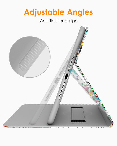 DTTO for iPad 9.7 Inch 5th/6th Generation 2018/2017 Case with Apple Pencil Holder, Premium Leather Folio Stand Cover Case for Apple iPad 9.7 inch, Also Fit iPad Pro 9.7/Air 2/Air - Black