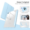 DTTOCASE for iPad Air Case 5th / 4th Generation 10.9 Inch (2022/2020),iPad Pro 11 Inch Case with Transparent Shockproof Back Cover[Built-in Pencil Holder,Auto Sleep/Wake,Camera Protection]-Blue Purple