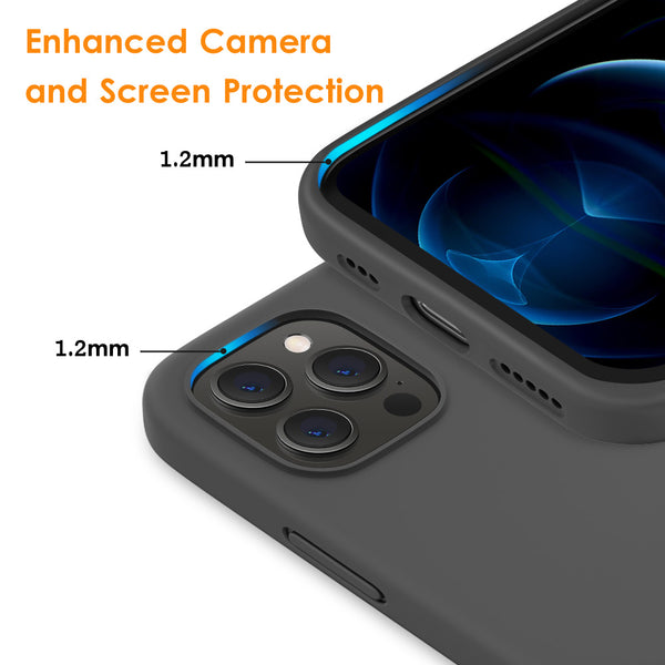 DTTO Compatible with iPhone 12/12 Pro Case,Shockproof Silicone [Romance Series] Cover [Enhanced Camera and Screen Protection] with Honeycomb Grid Cushion for iPhone 12 6.1” 2020,Midnight Green