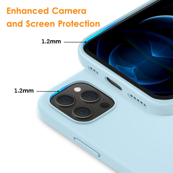 DTTO Compatible with iPhone 12/12 Pro Case,Shockproof Silicone [Romance Series] Cover [Enhanced Camera and Screen Protection] with Honeycomb Grid Cushion for iPhone 12 6.1” 2020,Midnight Green