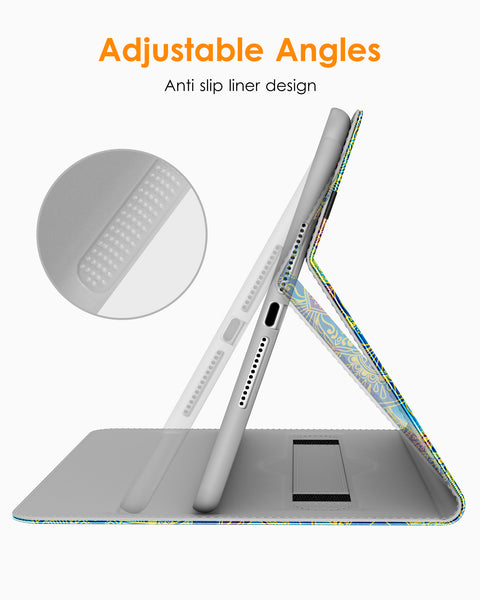 DTTO for iPad 9.7 Inch 5th/6th Generation 2018/2017 Case with Apple Pencil Holder, Premium Leather Folio Stand Cover Case for Apple iPad 9.7 inch, Also Fit iPad Pro 9.7/Air 2/Air - Black