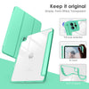 DTTOCASE for iPad Air Case 5th / 4th Generation 10.9 Inch (2022/2020),iPad Pro 11 Inch Case with Transparent Shockproof Back Cover[Built-in Pencil Holder,Auto Sleep/Wake,Camera Protection]-Blue Purple