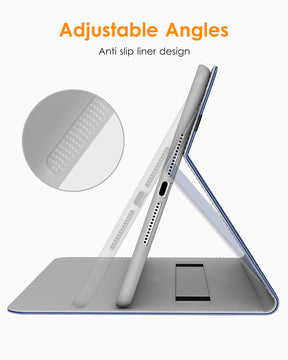 DTTO for iPad 9.7 Inch 5th/6th Generation 2018/2017 Case with Apple Pencil Holder, Premium Leather Folio Stand Cover Case for Apple iPad 9.7 inch, Also Fit iPad Pro 9.7/Air 2/Air - Black