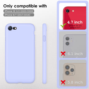 DTTOCASE for iPhone SE Case 2022/2020, iPhone 8 Case, iPhone 7 Case, Liquid Silicone Phone Case for iPhone SE 8 7 4.7 Inch, Colorful Silky-Soft Protective Cover for Girls Boys, and Women,Navy Blue