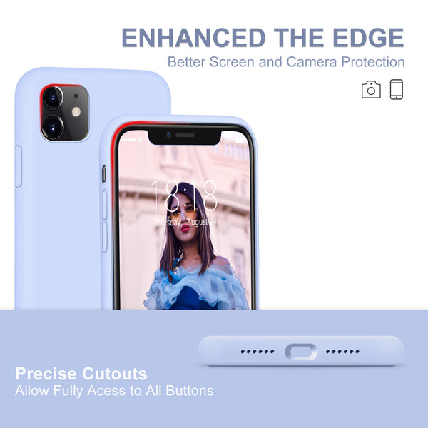 DTTO Compatible with iPhone 11 Case, [Romance Series] Full Covered Silicone Cover [Enhanced Camera and Screen Protection] with Honeycomb Grid Pattern Cushion for iPhone 11 6.1” 2019, Mint Green