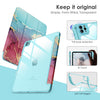 DTTOCASE for iPad Air Case 5th / 4th Generation 10.9 Inch (2022/2020),iPad Pro 11 Inch Case with Transparent Shockproof Back Cover[Built-in Pencil Holder,Auto Sleep/Wake,Camera Protection]-Blue Purple