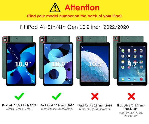 DTTO iPad Air 5th Generation Case (2022) / iPad Air 4th Generation Case (2020) 10.9 Inch, Premium Leather Business Folio Stand Cover with Pencil Holder [2nd Pencil Charging] for iPad Air 5/4, Brown