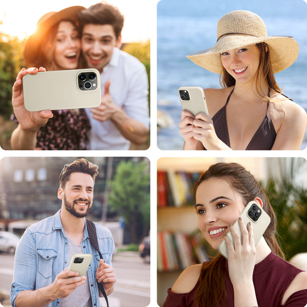 DTTO Compatible with iPhone 14 Pro Max Case, Ultra Slim Soft Premium Liquid Silicone [Military Grade Drop Protection] Full-Body Protective Bumper Phone Case for iPhone 14 Pro Max 6.7"(2022)- Orange