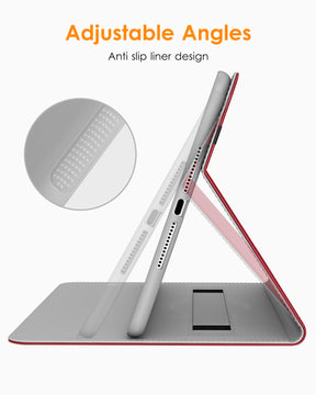 DTTO for iPad 9.7 Inch 5th/6th Generation 2018/2017 Case with Apple Pencil Holder, Premium Leather Folio Stand Cover Case for Apple iPad 9.7 inch, Also Fit iPad Pro 9.7/Air 2/Air - Black