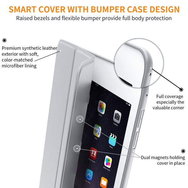 DTTO Case for iPad Mini 4,(Not Compatible with Mini 5th Generation 2019) Ultra Slim Lightweight Smart Case Trifold Stand with Flexible Soft TPU Back Cover for iPad mini4[Auto Sleep/Wake],Navy Blue