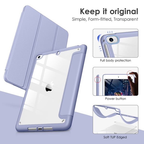 DTTOCASE Slim Clear Case for iPad Mini 4 5 3 2 1 (7.9 inch),TPU Shockproof Frame Cover[Support Auto Sleep/Wake] for iPad Mini 1st 2nd 3rd 4th 5th Generation - Rose Gold