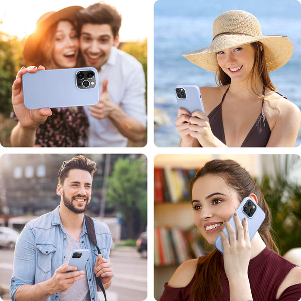 DTTO Compatible with iPhone 14 Pro Max Case, Ultra Slim Soft Premium Liquid Silicone [Military Grade Drop Protection] Full-Body Protective Bumper Phone Case for iPhone 14 Pro Max 6.7"(2022)- Orange