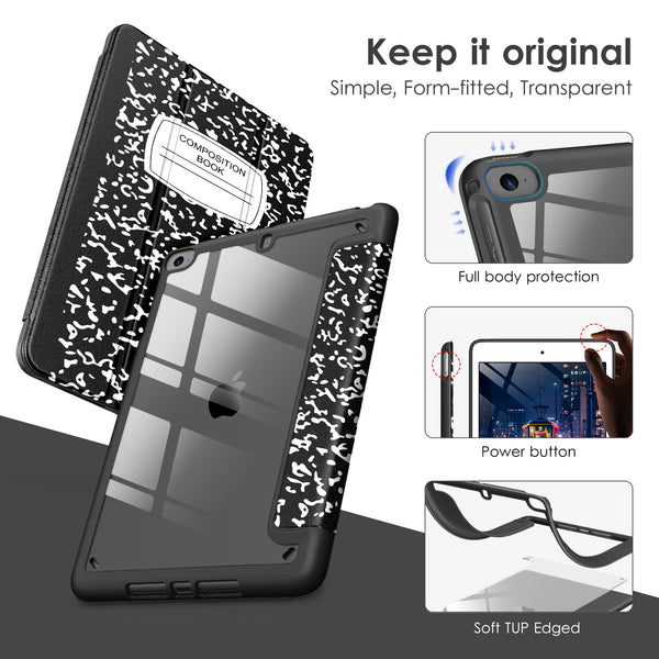 DTTOCASE Slim Clear Case for iPad Mini 4 5 3 2 1 (7.9 inch),TPU Shockproof Frame Cover[Support Auto Sleep/Wake] for iPad Mini 1st 2nd 3rd 4th 5th Generation - Rose Gold