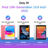 DTTO Case for iPad 10th Generation 10.9 Inch 2022 Release, iPad Case with Kickstand and Built-in Screen Protector, Durable Shockproof Full Body Protective Cover for Apple iPad 10.9 Inch - Black
