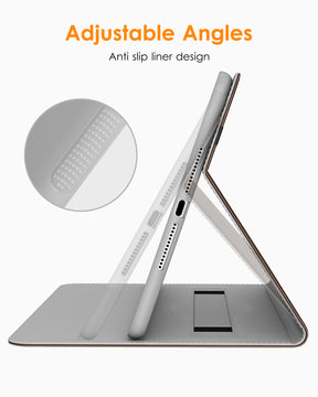 DTTO for iPad 9.7 Inch 5th/6th Generation 2018/2017 Case with Apple Pencil Holder, Premium Leather Folio Stand Cover Case for Apple iPad 9.7 inch, Also Fit iPad Pro 9.7/Air 2/Air - Black