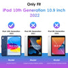 DTTO Case for iPad 10th Generation 10.9 Inch 2022 Release, iPad Case with Kickstand and Built-in Screen Protector, Durable Shockproof Full Body Protective Cover for Apple iPad 10.9 Inch - Black