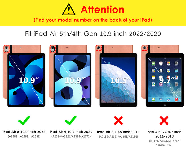 DTTO iPad Air 5th Generation Case (2022) / iPad Air 4th Generation Case (2020) 10.9 Inch, Premium Leather Business Folio Stand Cover with Pencil Holder [2nd Pencil Charging] for iPad Air 5/4, Brown