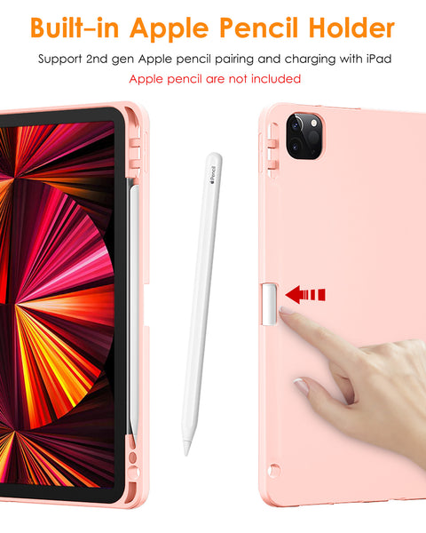 DTTOCASE iPad Pro 11 inch Case, Soft Smart Cover with Pencil Holder for iPad Pro 11-inch 4th/3rd/2nd/1st Generation (2022/2021/2020/2018 Released)，Auto Sleep/Wake, Midnight Blue