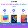 DTTO Case for iPad 10th Generation 10.9 Inch 2022 Release, iPad Case with Kickstand and Built-in Screen Protector, Durable Shockproof Full Body Protective Cover for Apple iPad 10.9 Inch - Black