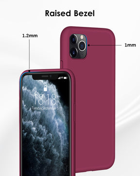 DTTO Compatible with iPhone 11 Pro Case, [Romance Series] Full Covered Silicone Cover [Enhanced Camera and Screen Protection] with Honeycomb Grid Cushion for iPhone 11 Pro 5.8" 2019, American Red