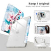 DTTOCASE for iPad Air Case 5th / 4th Generation 10.9 Inch (2022/2020),iPad Pro 11 Inch Case with Transparent Shockproof Back Cover[Built-in Pencil Holder,Auto Sleep/Wake,Camera Protection]-Blue Purple