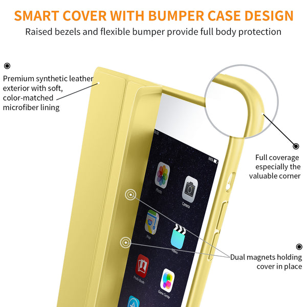 iPad Mini Case for iPad Mini 3/2 / 1, DTTO Ultra Slim Lightweight Smart Case Trifold Cover Stand with Flexible Soft TPU Back Cover for iPad Apple Mini, Mini 2, Mini 3 [Auto Sleep/Wake],NavyBlue