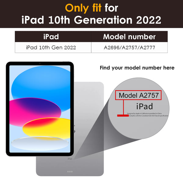 DTTO iPad 10th Generation Case 10.9 Inch 2022, Premium Leather Business Folio Stand Cover with Pencil Holder - Auto Wake/Sleep and Multiple Viewing Angles, Brown