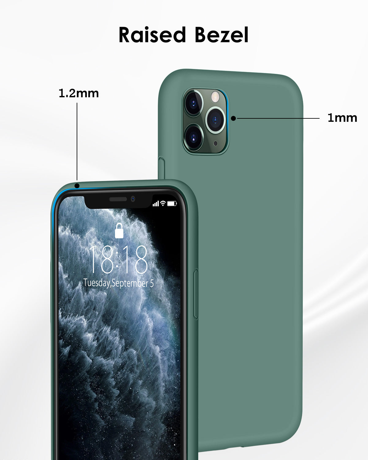 DTTO Compatible with iPhone 11 Pro Max Case, [Romance Series] Silicone Cover [Enhanced Camera and Screen Protection] with Honeycomb Grid Cushion for iPhone 11 Pro Max 2019 6.5", Mint Green