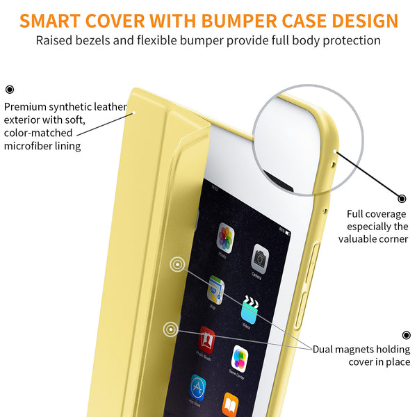 DTTO Case for iPad Mini 4,(Not Compatible with Mini 5th Generation 2019) Ultra Slim Lightweight Smart Case Trifold Stand with Flexible Soft TPU Back Cover for iPad mini4[Auto Sleep/Wake],Navy Blue