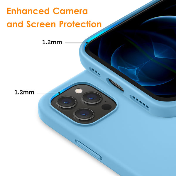 DTTO Compatible with iPhone 12/12 Pro Case,Shockproof Silicone [Romance Series] Cover [Enhanced Camera and Screen Protection] with Honeycomb Grid Cushion for iPhone 12 6.1” 2020,Midnight Green