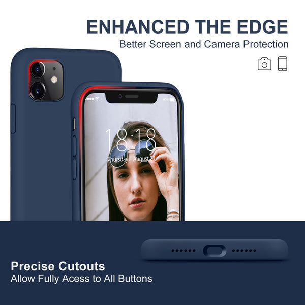 DTTO Compatible with iPhone 11 Case, [Romance Series] Full Covered Silicone Cover [Enhanced Camera and Screen Protection] with Honeycomb Grid Pattern Cushion for iPhone 11 6.1” 2019, Mint Green