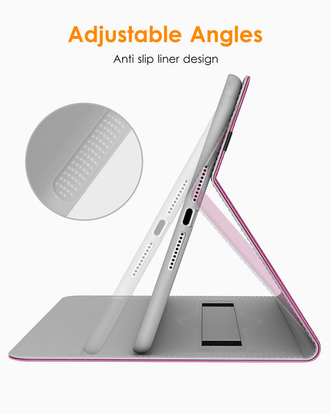 DTTO iPad Mini 1 2 3 Case, Premium Leather Folio Stand Cover Case with Multi-Angle Viewing and Auto Wake-Sleep Function, Front Pocket for Apple iPad Mini 1/Mini 2/Mini 3 - Brown