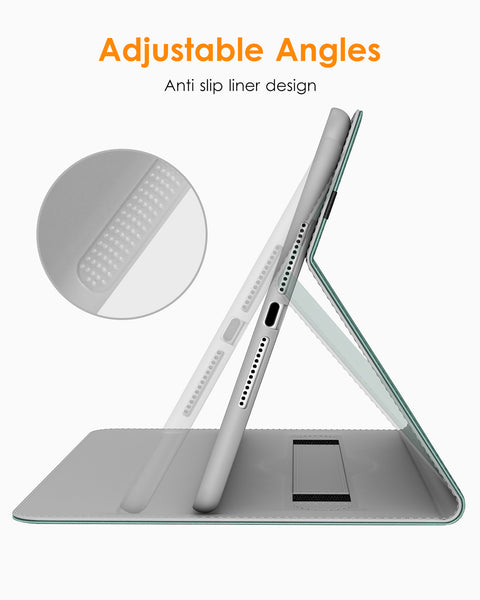 DTTO for iPad 9.7 Inch 5th/6th Generation 2018/2017 Case with Apple Pencil Holder, Premium Leather Folio Stand Cover Case for Apple iPad 9.7 inch, Also Fit iPad Pro 9.7/Air 2/Air - Black